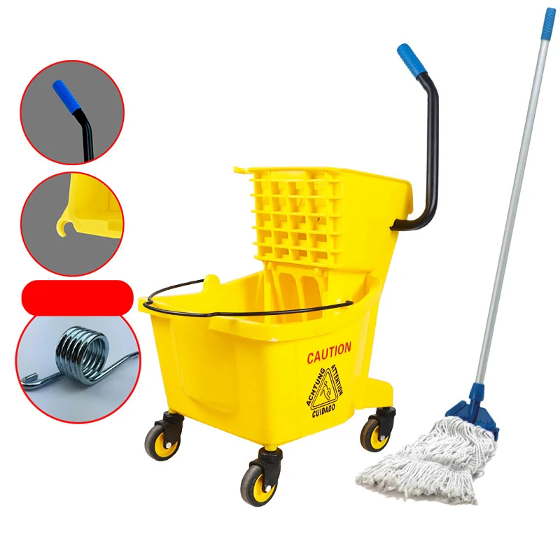 25l wringer bucket easy clean cart mini mop double bucket trolley cleaning bucket and mop