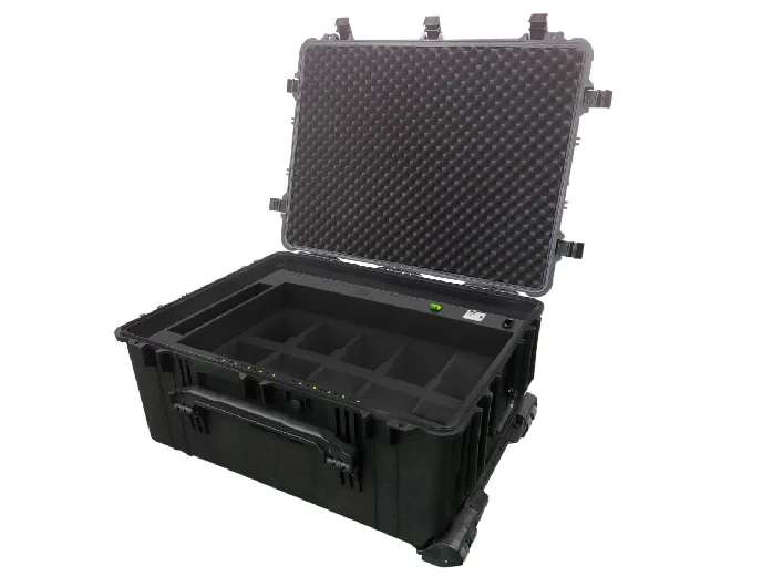 8 quest VR headsets charging trolley 10 VR viwers charging suitcase Charging Trolley Immersive learning VR device charging case