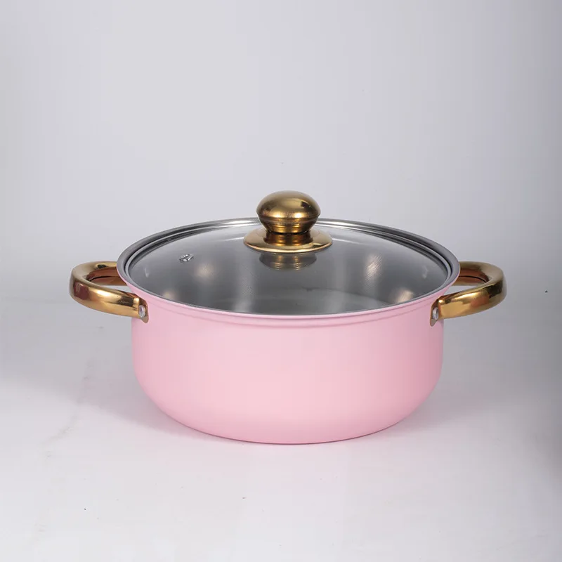 18 + 20 + 22 + 24cm soup pot + 16cm milk pan + 24cm frying pan Cookware Sets High-quality Popular Pot Set Cookware Set 12 PCS