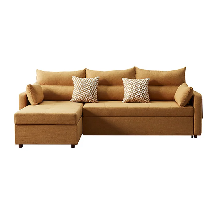 
Modern Wooden Three Seat Sofa Bed Living Room Multi-function Divan 
