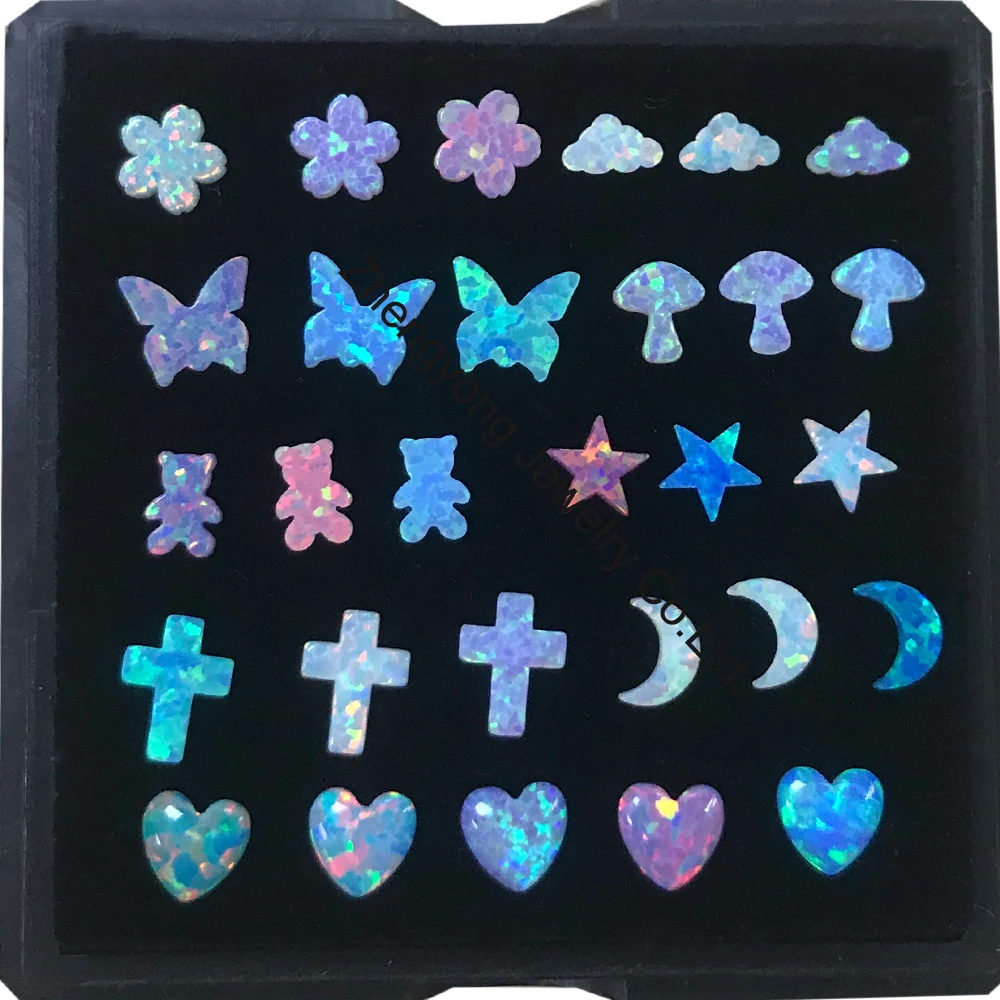 2023 Very Popular Fashion Different Shape Dental Lead Free Synthetic Opal Tooth Gems For Tooth DIY