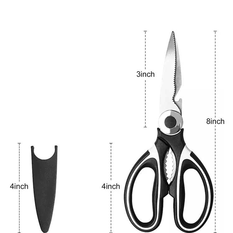 Ultra Sharp Shears for Chicken Herb Heavy Duty Utility Kitchen Scissors With Bottle Opener Kitchen Shears