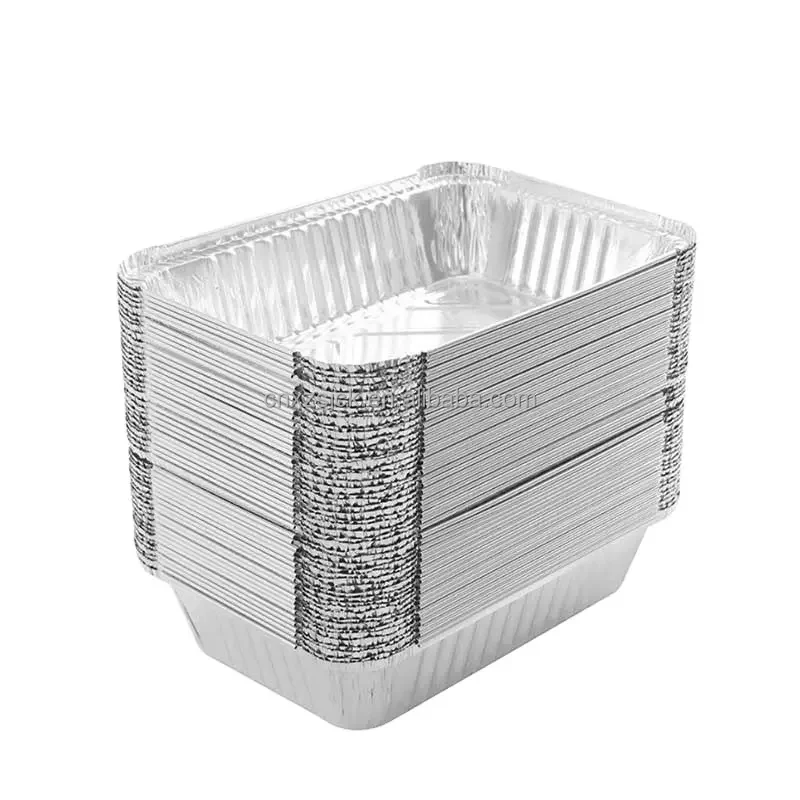 Alloy 3004 Aluminum Color Aluminum Foil Container Can Be Used For BBQ Takeaway Airline
