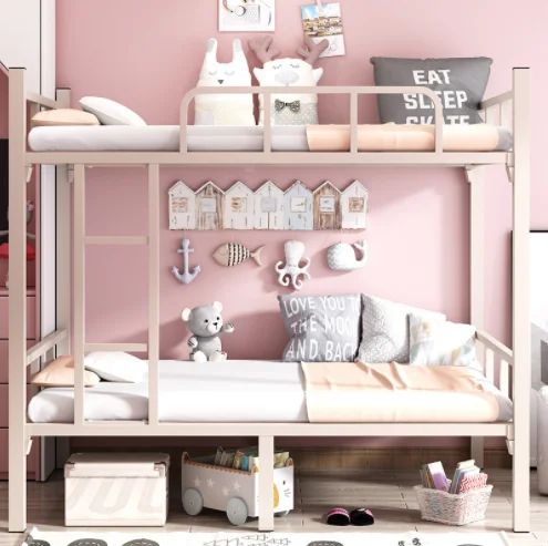 metal bunk bed dorm apartment hotel furniture high quality wholesale steel bunk bed