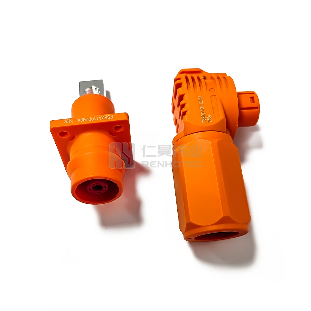 IP67 Energy Storage Connector 350A Plug For 2/1~ 4/0AWG Cable Battery Surlok Power Socket 10mm