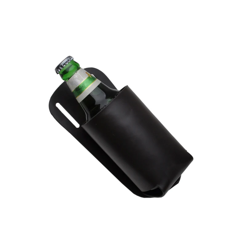 PU Leather Holster Portable Bottle Waist Beer Belt Bag Handy Wine Bottles Beverage Can Holder