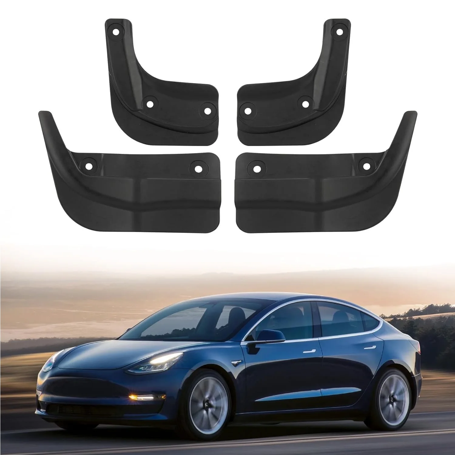 4Pcs for 2024 Tesla Model 3 Highland Mud Flaps Accessories Splash Guards Tire Mud Flap,Mudguard Tesla Model 3 Highland
