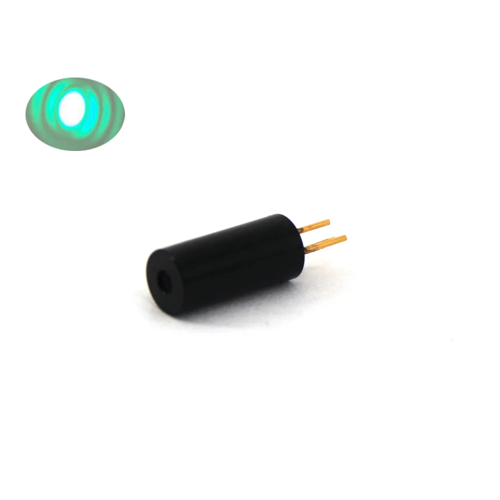 new design High End Mini laser sensor Diameter 4.5mm Mini size green 520nm  10mw Small spot laser equipment partsGreen dot laser