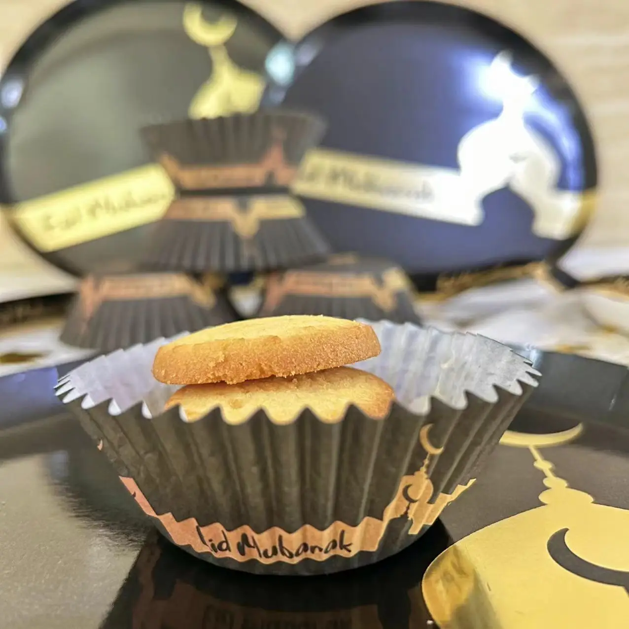 Eid Party Decor Cupcake Liner Baking Cup Patisserie Wrapper Eid Mubarak Muffin Cupcake Paper Cases