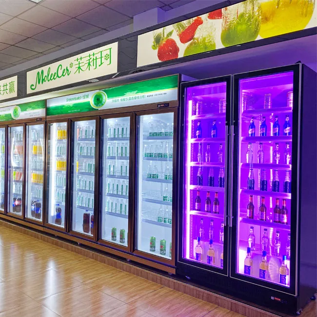 Продажа с завода холодильник для напитков вертикальный передвижной пива витрина