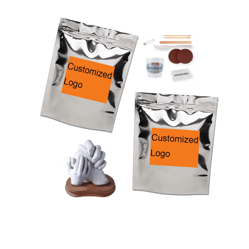 Baby Air Drying Soft Clay Baby Handprint Footprint Slime Set Kit Casting Parent child hand casting kit 3d