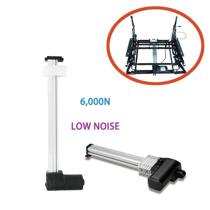 Продажа с завода, 24 В, 6000 Н, линейный привод с большой нагрузкой, детали для электрического кресла с откидывающейся спинкой