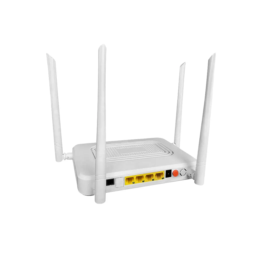 Распродажа совместимый с olt gepon Gpon onu 4GE + WIFI(4T4R) XPON ONU оптический сетевой маршрутизатор Xpon