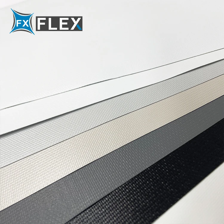 FLFX A-grade Flame Retardant PVC Roller Blind Fabric Vertical for Office