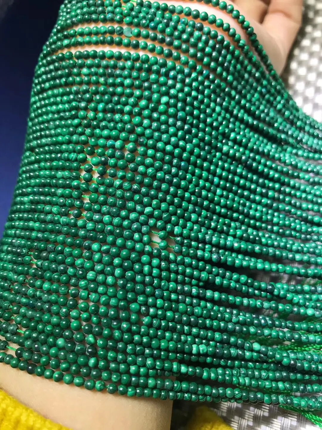 Wholesale Natural 4mm-12mm Size Gemstone Loose Stone Beads Green Malachite Beads for Jewelry Making