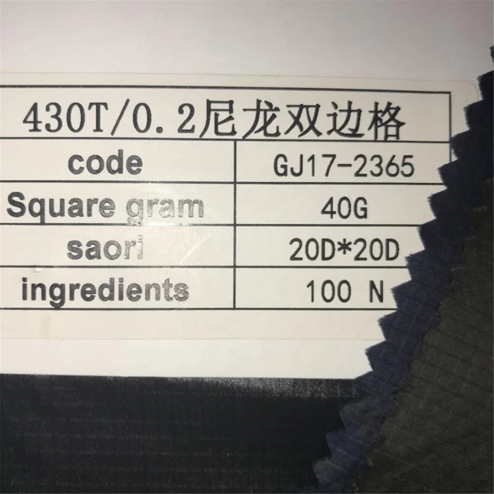 
430T/0.2Nylon Rip-stop 100% nylon fabric 