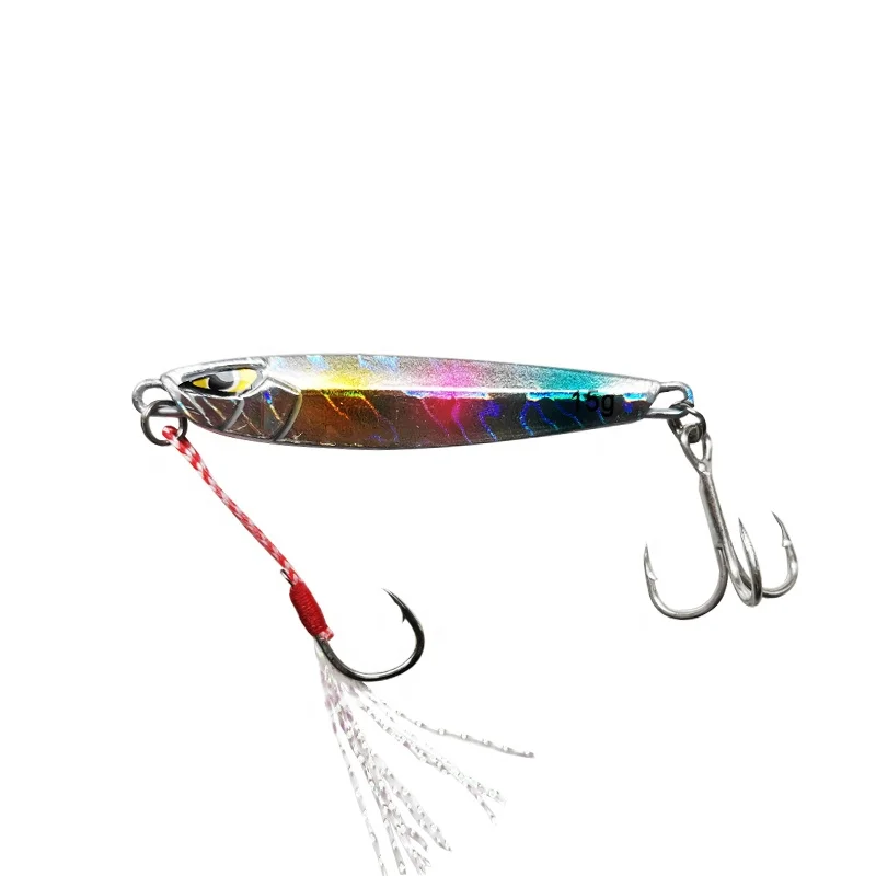 LUTAC 15g/20g/30g/40g/60g Bait Jig Metal Hard Fishing Lure  Fast Jigging Fishing Lure With Hook