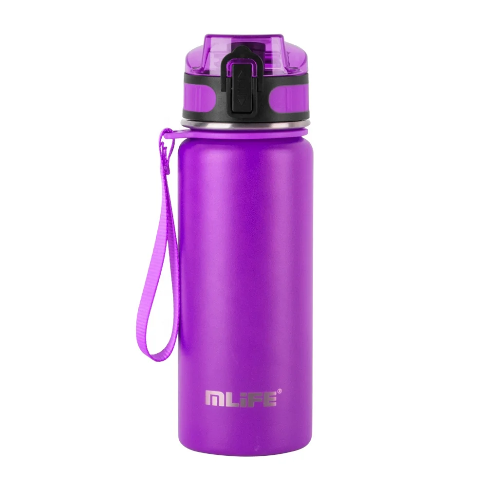 Stainless Steel Gym Outdoor Bottles outdoor double wall one click open stainless steel vacuum bottle Insulated Water Bottle