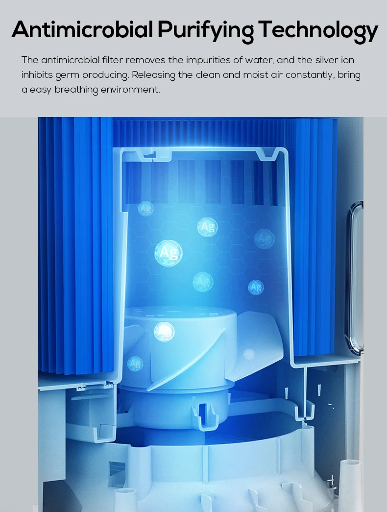 Factory Price Household Appliances Portable Nano Fog-free Evaporative Air Humidifier Humidifiers and Purifier