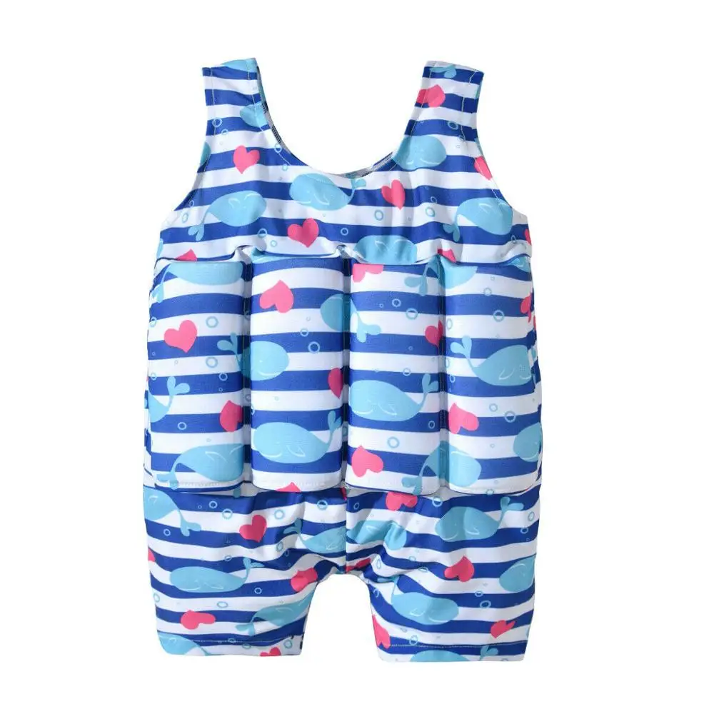 Explosive Baby Unisex Swimwear Safety Buoyancy Float Animal Print Swimsuit For Toddler Children Kid Boy Girl