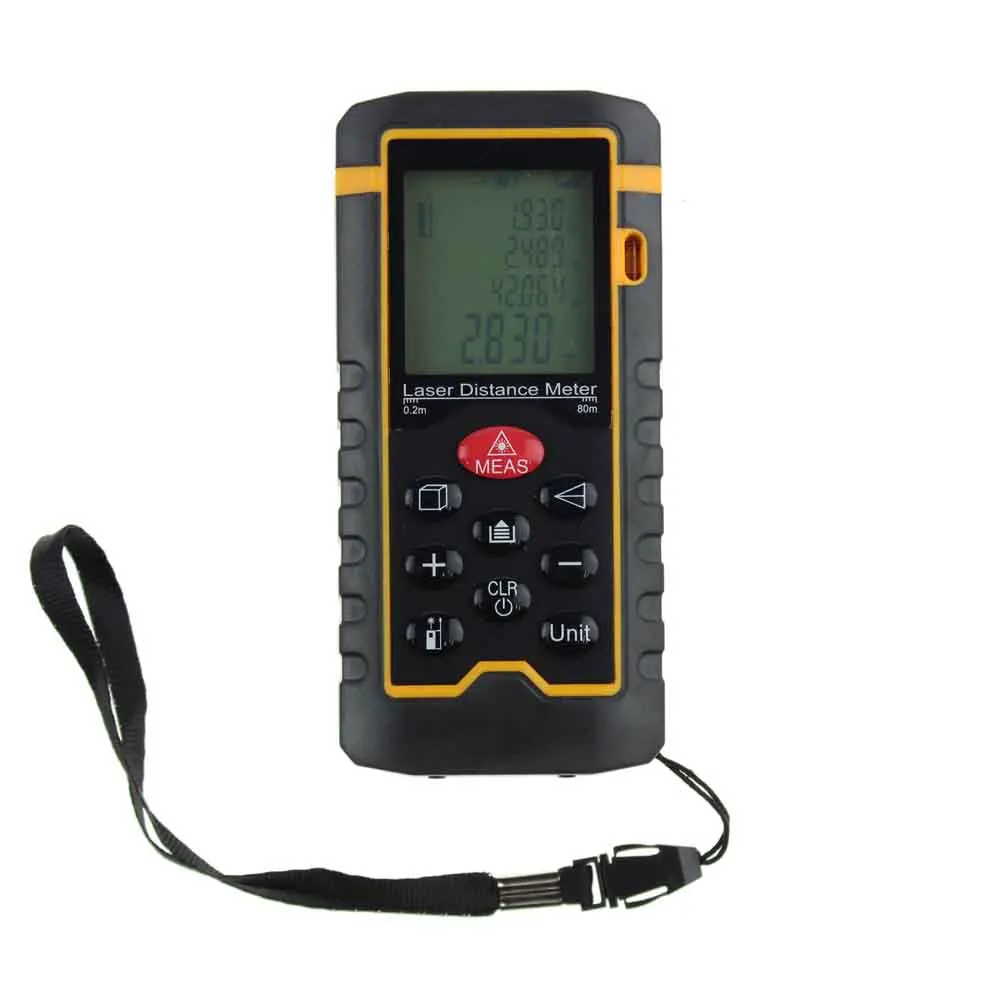  HTI HT-100 открытый цифровой лазерный дальномер 100 м 2*1 5 V AAA промышленный 0 05-100m 116*56 * маленького размера круглой формы с диаметром 32 мм 2