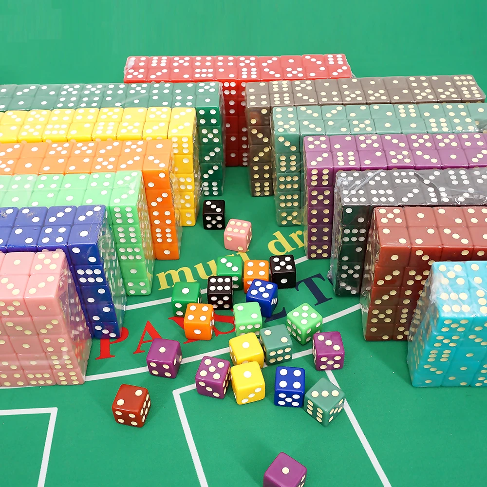 Factory professional custom Round corner regular or game dice coloured D6 polytope 16mm acrylic dice