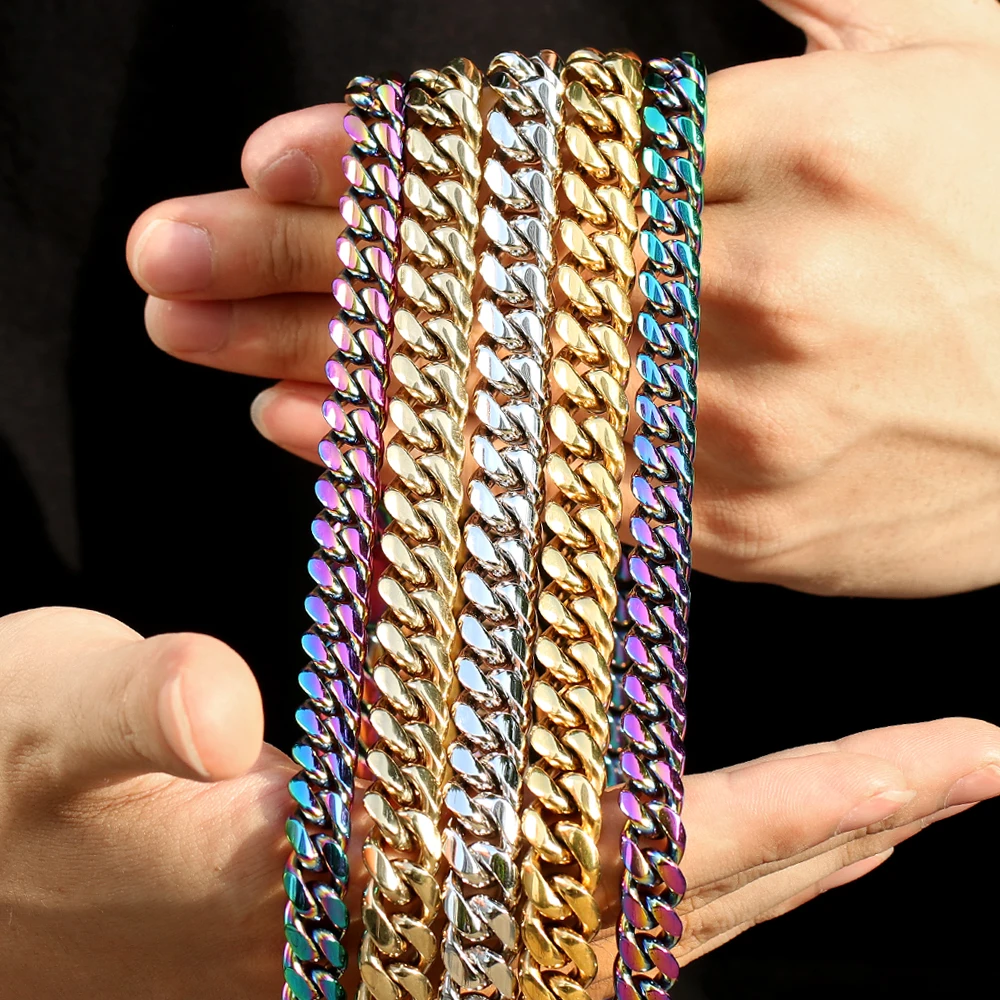 18k Gold Link Chain Men Jewelry