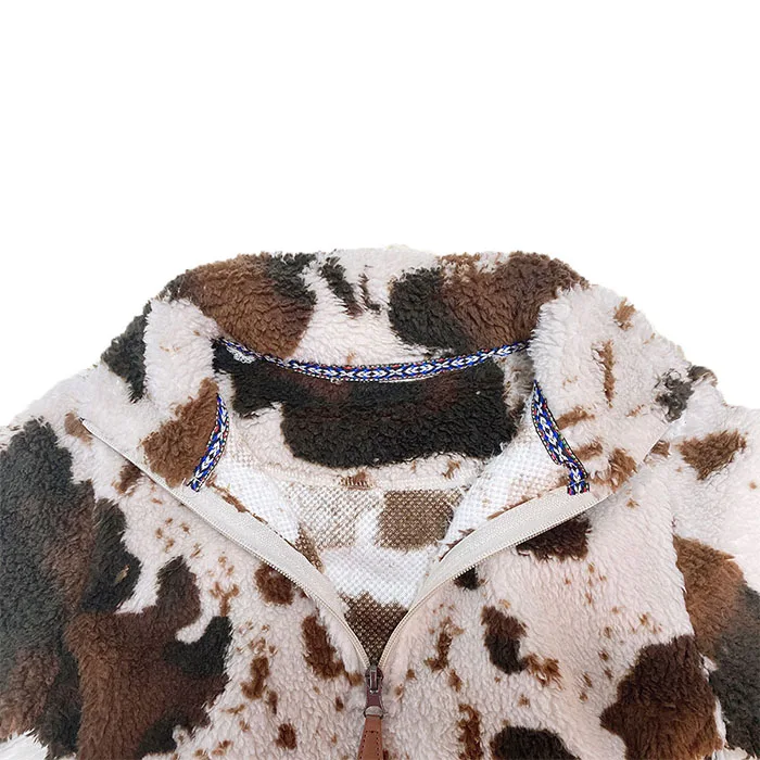 Factory Direct Sale Winter Family Matching Outfits Mommy and Me Cow Gain Printed