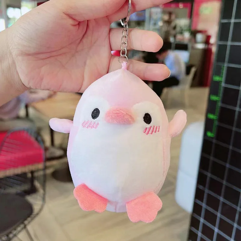 1 pc Penguin Stuffed Plush Animal Pendant Keychain Doll Stroller Toys For Children Kids Small Mini Plush Toys Baby Xmas Gift
