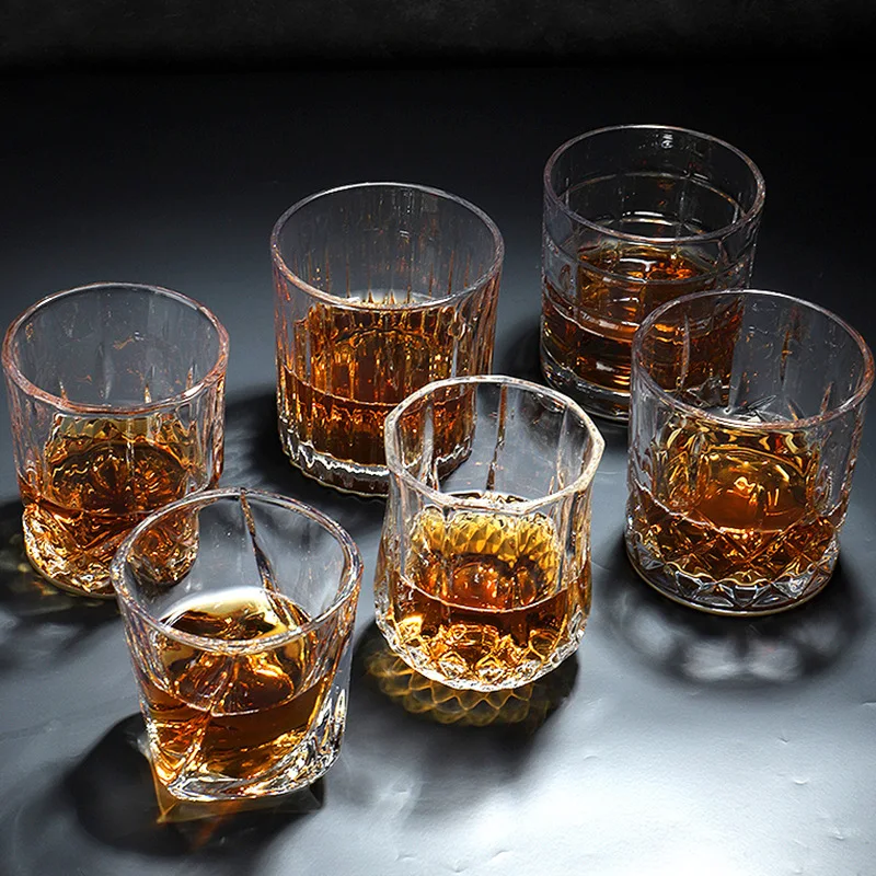 Custom Handmade Classic Old Fashioned Crystal Clear Whisky Glass Cup Cognac Snifter Shot Set Whiskey Glasses