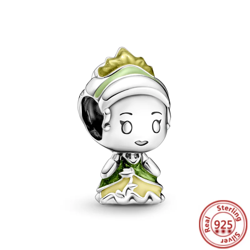 925 sterling silver lovely Snow Fairy Beads Ice Princess Cute Anime Character Accessories diy charm beads Jewelry