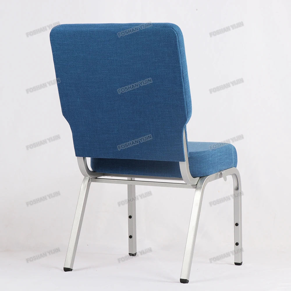 wholesale cheap high quality  interlocking waterproof navy blue used  metal church banquet chair