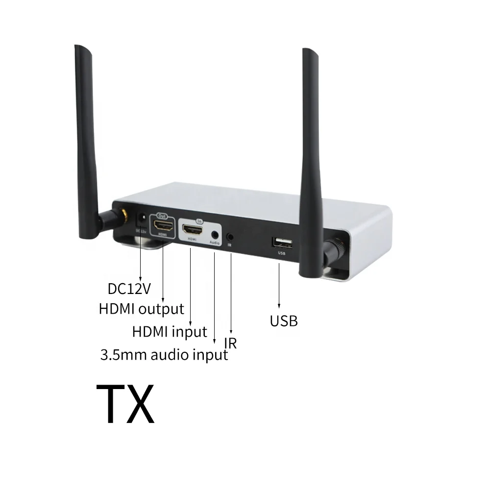 Unnlink Wireless KVM HDMI 1080P60Hz Full HD extender 200m/656ft Transmitter and Receiver Loop-out ODM OEM