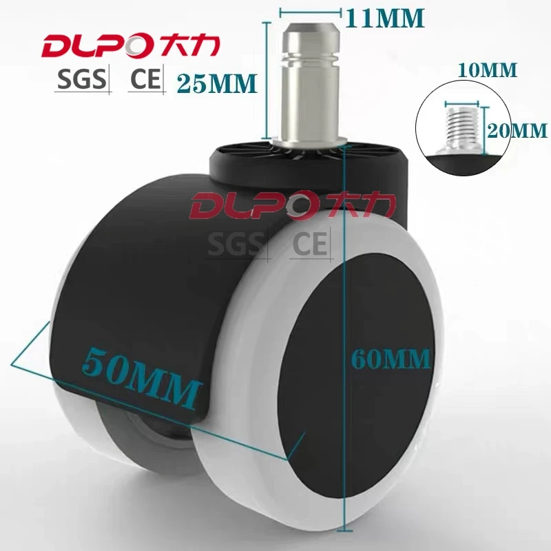 DLPO Customized Bolt Hole Crib Universal Furniture Wheel for baby Plastic caster