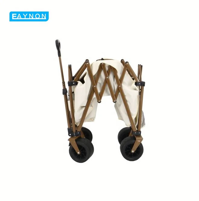 EAYNON Large capacity foldable outdoor campsite steel frame beach utility vehicle camping trolley