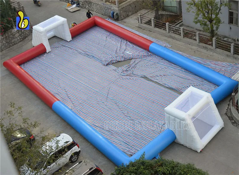 Giant Inflatable Football Pitch Durable Soccer Game Sport Arena