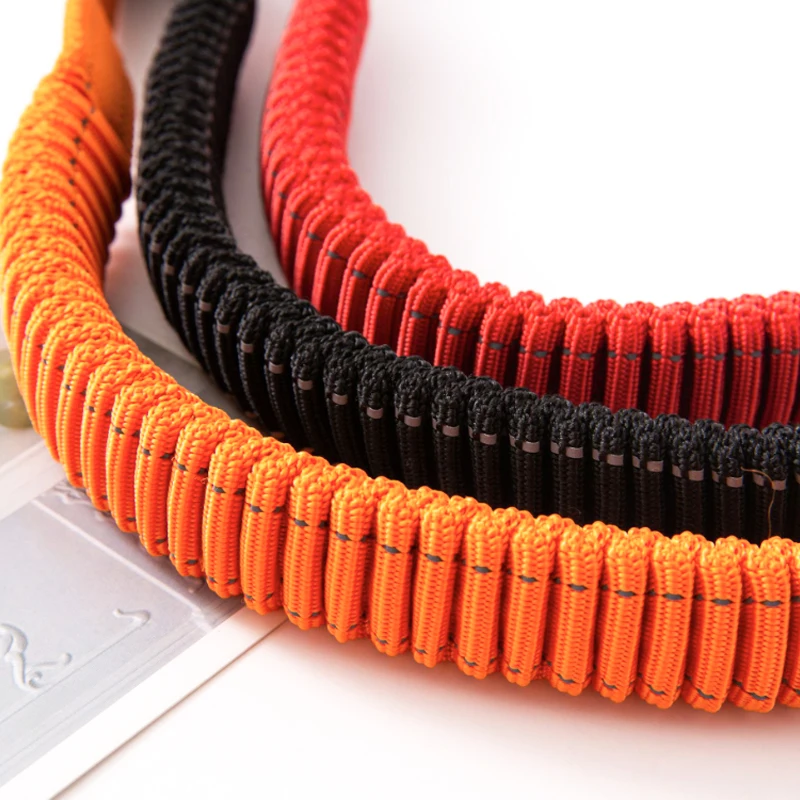 High Quality Folded Wrinkled Buffering Nylon Polyester Elastic Bungee Webbing for Dog Leash and Safety Products