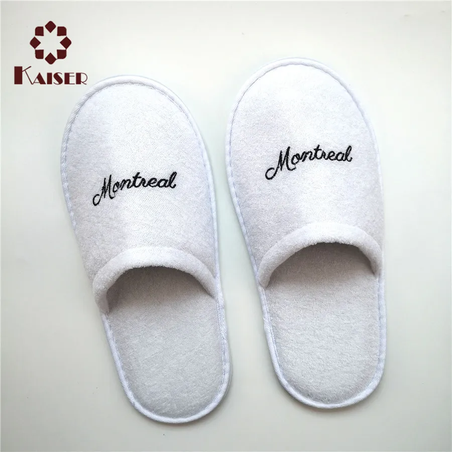TPR sole velour slipper for home and hotel use