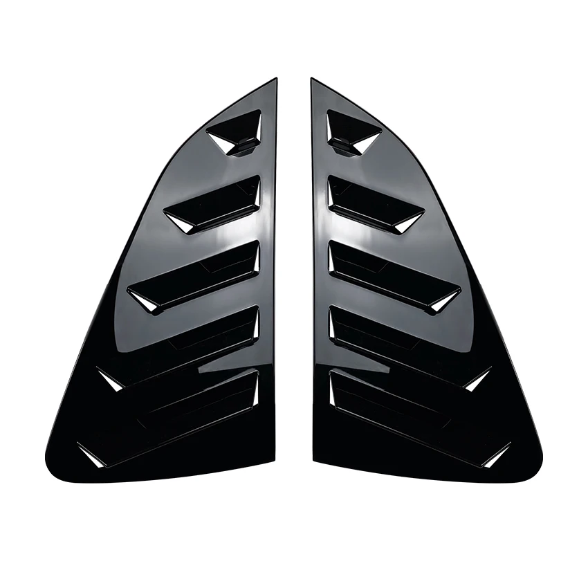 AMP-Z Polo MK6 Abs Gloss Black Window Louver Cover Trim Lid For Volkswagen Polo MK6 2018+ Car Accessories