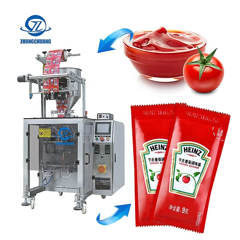 Ketchup tomato paste sachet filling small packaging machine
