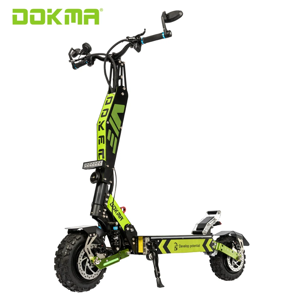 Dokma Big Electric motor scooter price china off road scooter with dual motor electric brushless scooter 4000w 11 inch