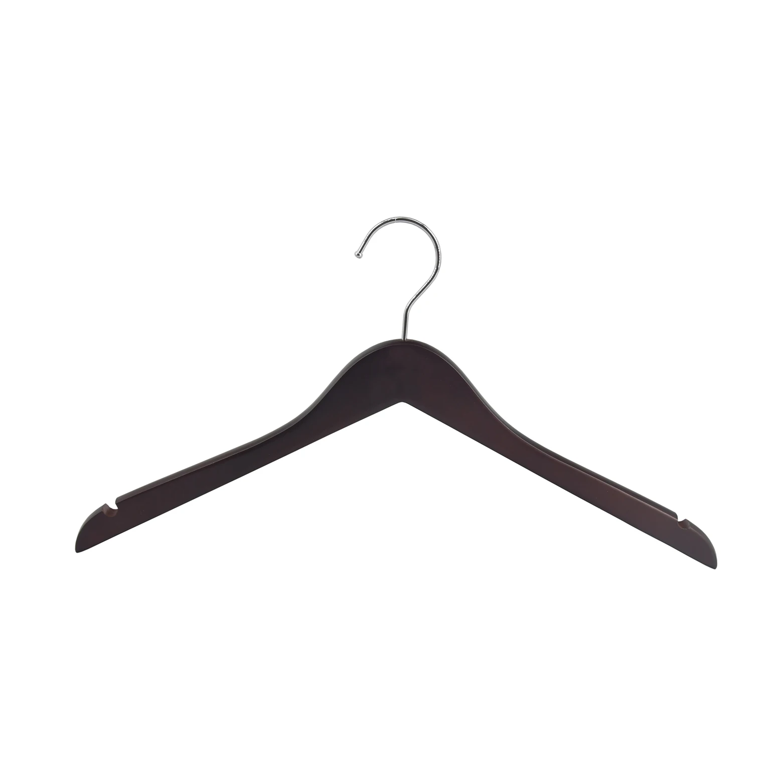 Manufacturer custom hanger clips wooden suit clothes hanger with clips for cloths