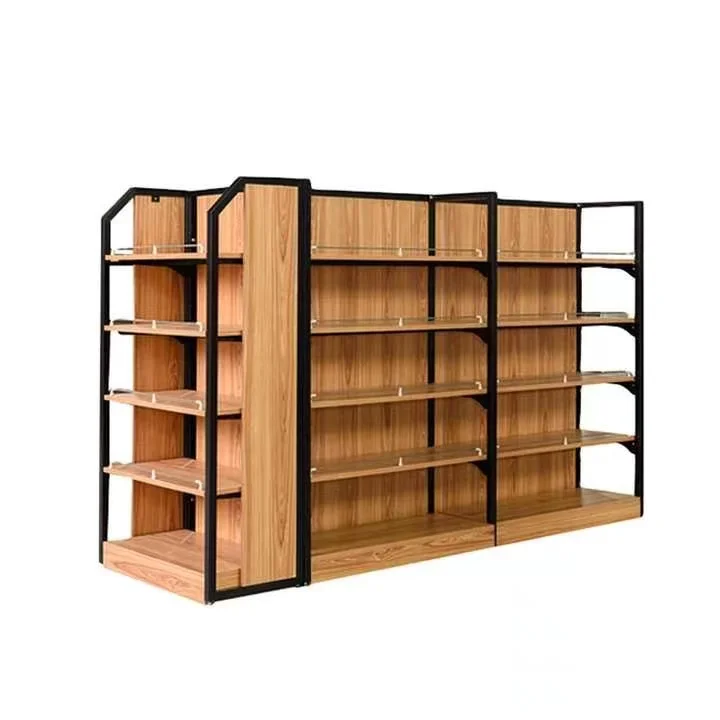 Miniso Wood Supermarket Shelves Display Retail Display Stand Hot Sale Dollar Stationary Convenience Store Shelving Wall Steel