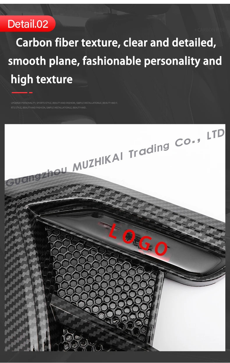Patented new style Carbon Fiber Car Accessories Front Sports  Side Fender Trim Decorative Sticker