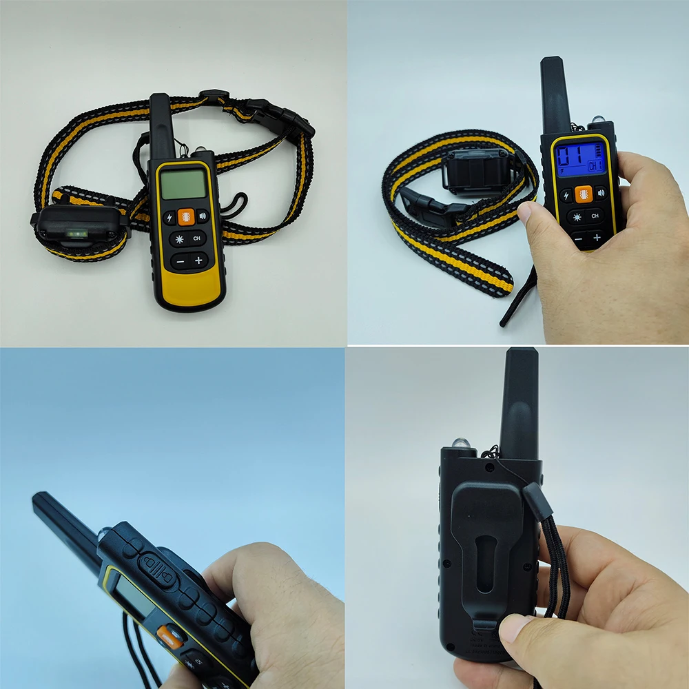 Small Large Dog Automatic Training Device Waterproof LED Screen Sound Beep Vibration Shock Bark Control Adjustable Sensitivity