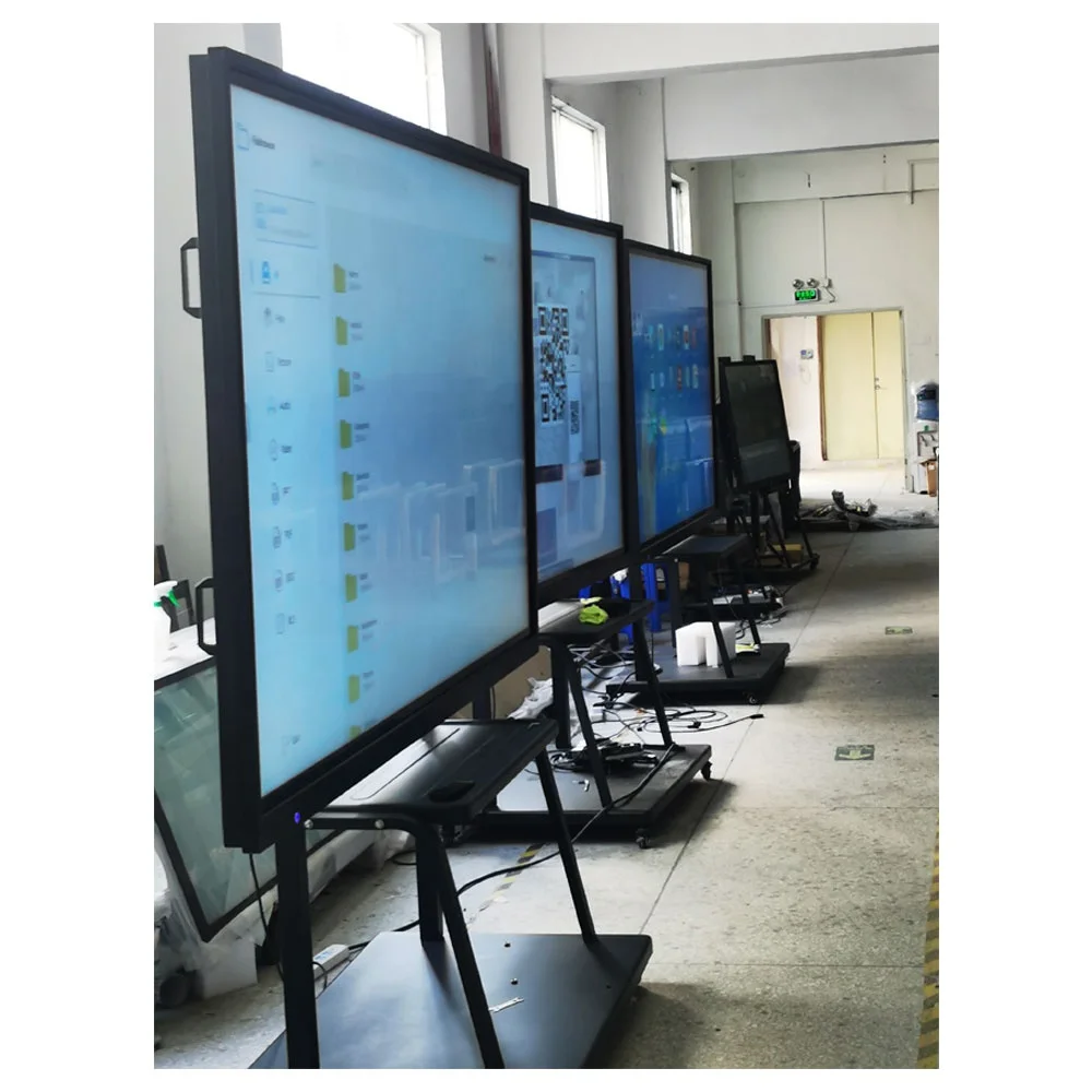 75 дюймов 4K AIO компьютер интерактивный дисплей монитор с многоемкостными сенсорными экранами интерактивная доска для обучения