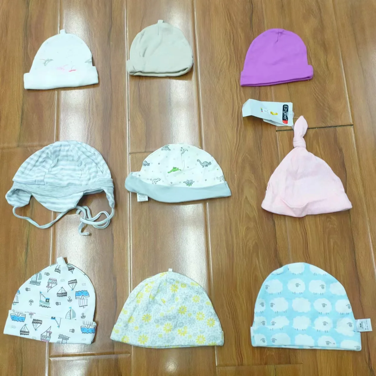 Factory  Wholesale custom plain color organic cotton bamboo baby beanies hats newborn cheap scarves bonnets