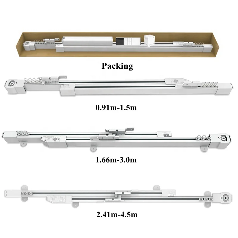 Garden Home System Smart TUYA Wifi Curtain System Extendable Track Set Electric Automatic Motor Rail Google Home Remote control