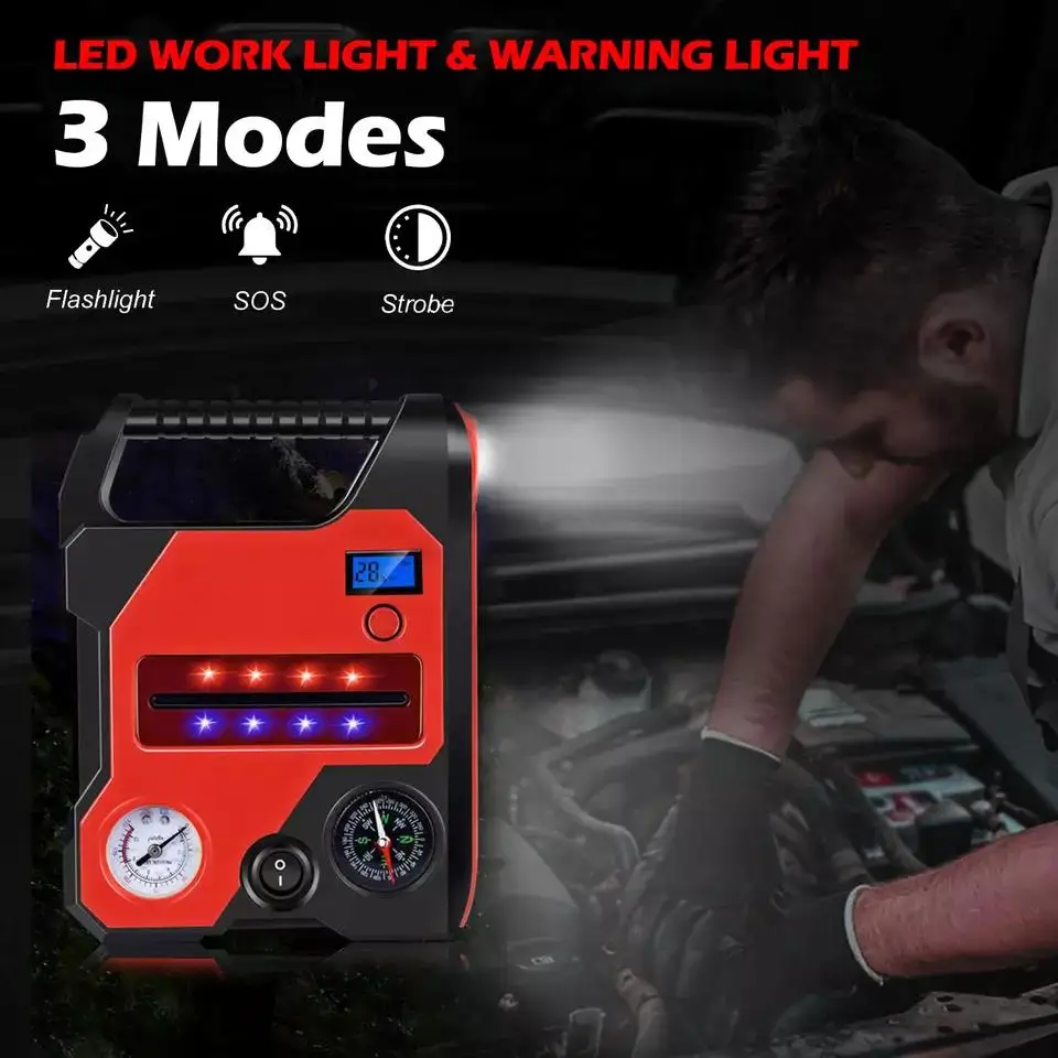 Vehicle Battery Jump Starter Startech Multiple Emergency Car With Air Compressor Portable Starters