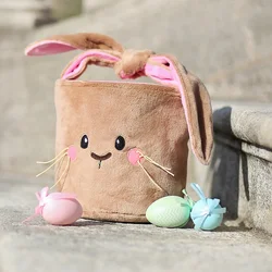 Wholesale Personalized Easter Gift Bag Custom Kid Eggs Long Plush Bunny Ear Easter Baskets